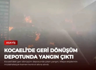 Kocaeli’de Geri Dönüşüm Depotunda Yangın Çıktı