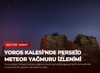 Yoros Kalesi’nde Perseid Meteor Yağmuru İzlenimi