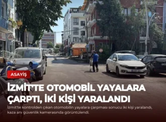 İzmit’te Otomobil Yayalara Çarptı, İki Kişi Yaralandı
