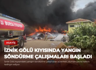 İznik Gölü Kıyısında Yangın Söndürme Çalışmaları Başladı