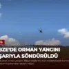 Gebze’de Orman Yangını Başarıyla Söndürüldü