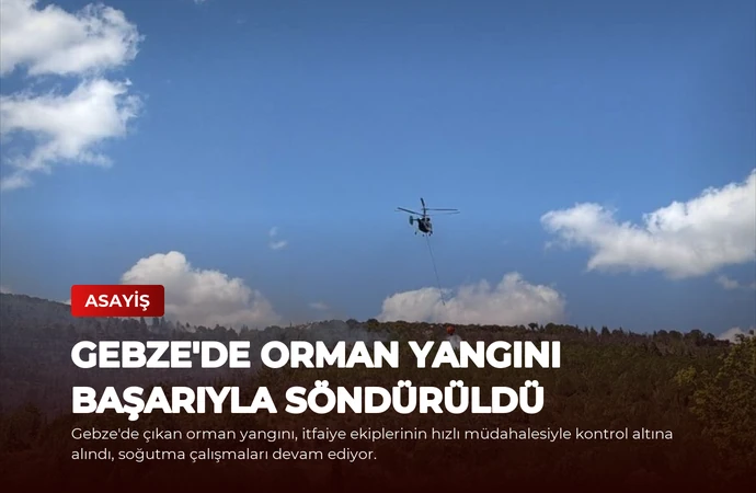 Gebze’de Orman Yangını Başarıyla Söndürüldü