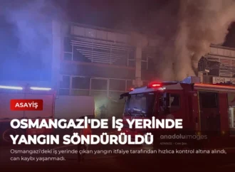 Osmangazi’de İş Yerinde Yangın Söndürüldü