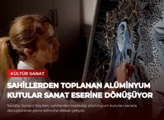 Sahillerden Toplanan Alüminyum Kutular Sanat Eserine Dönüşüyor