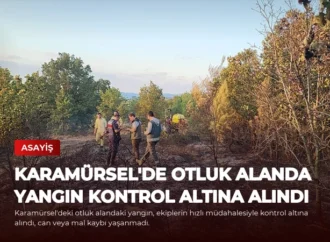 Karamürsel’de Otluk Alanda Yangın Kontrol Altına Alındı