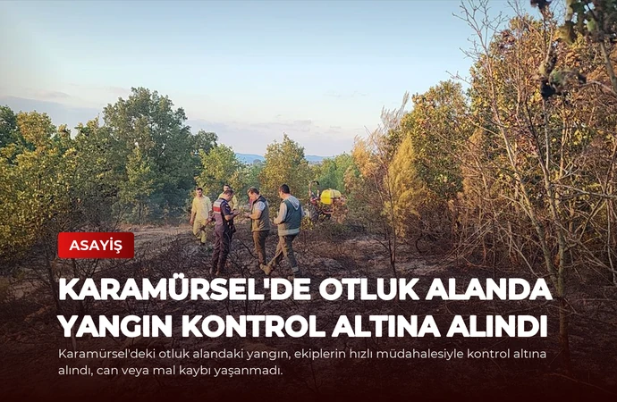 Karamürsel’de Otluk Alanda Yangın Kontrol Altına Alındı