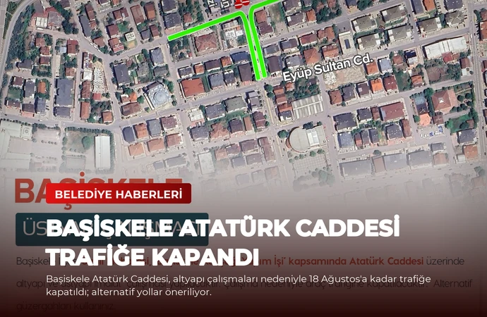 Başiskele Atatürk Caddesi Trafiğe Kapandı