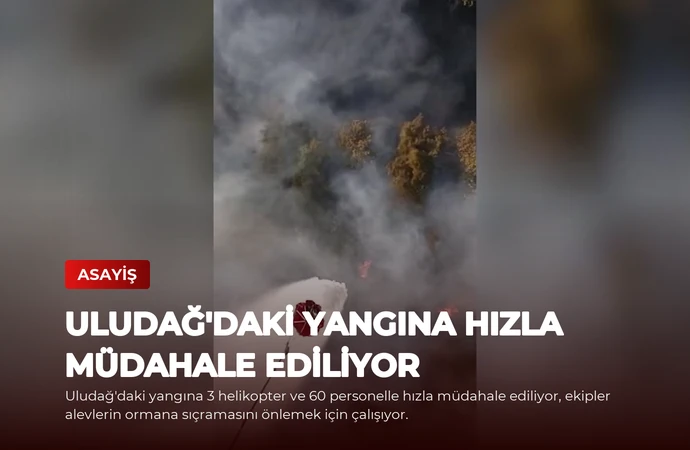 Uludağ’daki Yangına Hızla Müdahale Ediliyor