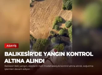 Balıkesir’de Yangın Kontrol Altına Alındı