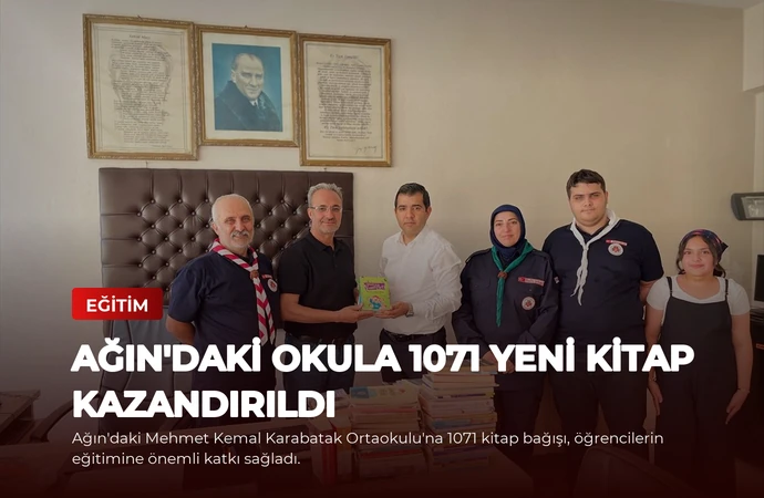 Ağın’daki Okula 1071 Yeni Kitap Kazandırıldı