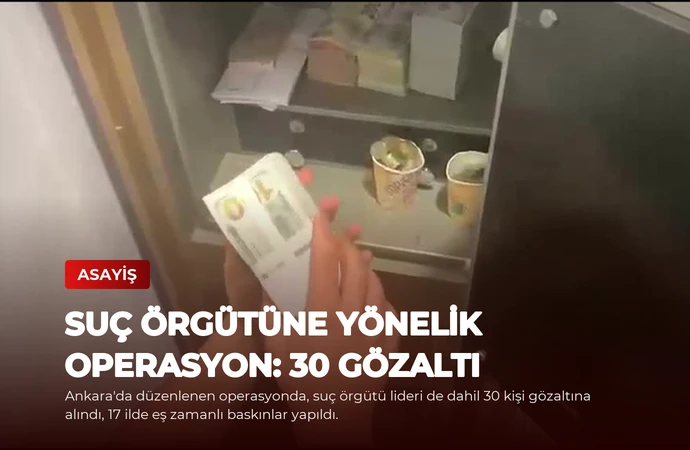 Suç Örgütüne Yönelik Operasyon: 30 Gözaltı