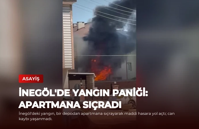 İnegöl’de Yangın Paniği: Apartmana Sıçradı