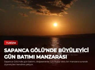 Sapanca Gölü’nde Büyüleyici Gün Batımı Manzarası