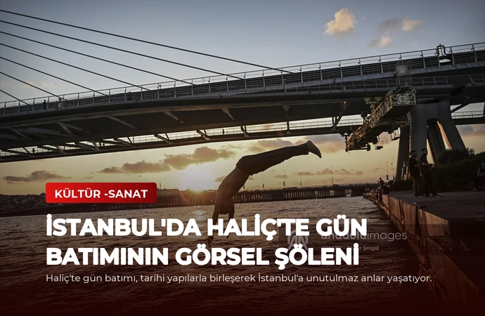 İstanbul’da Haliç’te Gün Batımının Görsel Şöleni