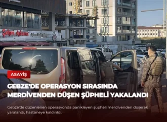 Gebze’de Operasyon Sırasında Merdivenden Düşen Şüpheli Yakalandı
