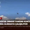 Gebze’de Orman Yangını Kontrol Altına Alınmaya Çalışılıyor