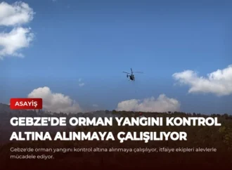 Gebze’de Orman Yangını Kontrol Altına Alınmaya Çalışılıyor