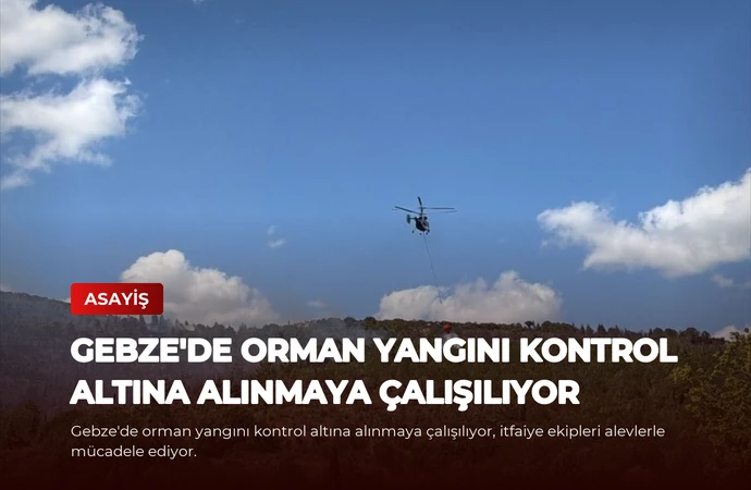 Gebze’de Orman Yangını Kontrol Altına Alınmaya Çalışılıyor