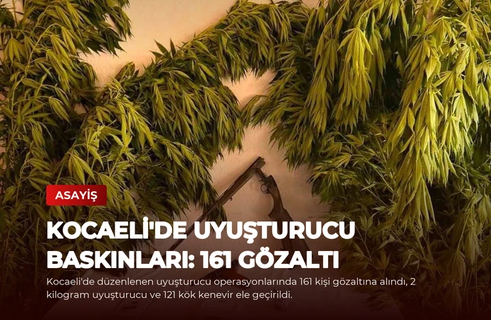 Kocaeli’de Uyuşturucu Baskınları: 161 Gözaltı