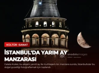 İstanbul’da Yarım Ay Manzarası