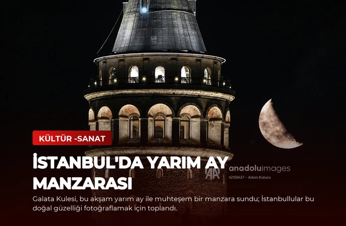 İstanbul’da Yarım Ay Manzarası