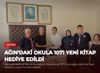 Ağın’daki Okula 1071 Yeni Kitap Hediye Edildi