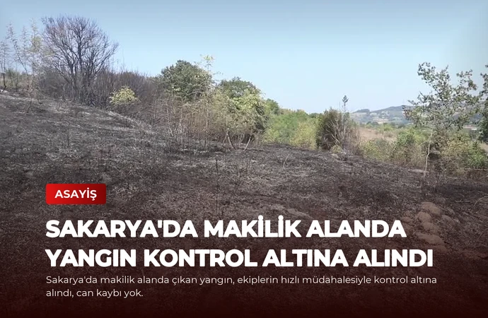 Sakarya’da Makilik Alanda Yangın Kontrol Altına Alındı
