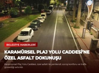 Karamürsel Plaj Yolu Caddesi’ne özel asfalt dokunuşu