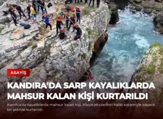 Kandıra’da Sarp Kayalıklarda Mahsur Kalan Kişi Kurtarıldı