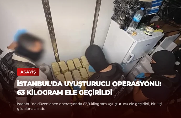 İstanbul’da Uyuşturucu Operasyonu: 63 Kilogram Ele Geçirildi