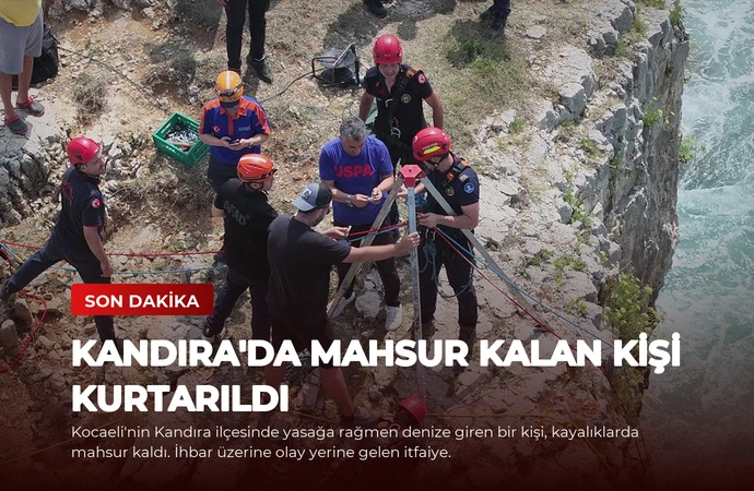 Kandıra’da Mahsur Kalan Kişi Kurtarıldı