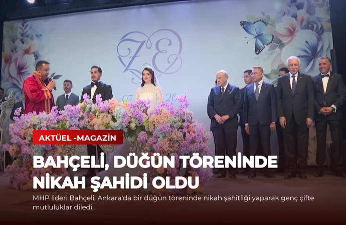 Bahçeli, Düğün Töreninde Nikah Şahidi Oldu