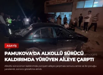 Pamukova’da Alkollü Sürücü Kaldırımda Yürüyen Aileye Çarptı
