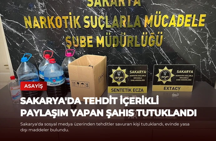 Sakarya’da Tehdit İçerikli Paylaşım Yapan Şahıs Tutuklandı