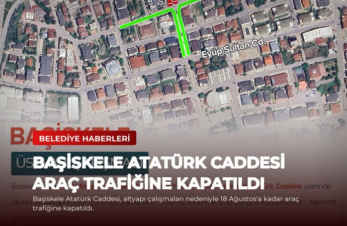 Başiskele Atatürk Caddesi Araç Trafiğine Kapatıldı
