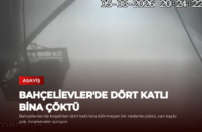 Bahçelievler’de Dört Katlı Bina Çöktü