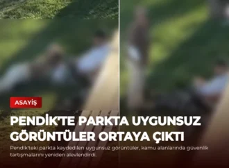 Pendik’te parkta uygunsuz görüntüler ortaya çıktı