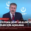 Destici’den Şehit Aileleri ve Gaziler İçin Açıklama