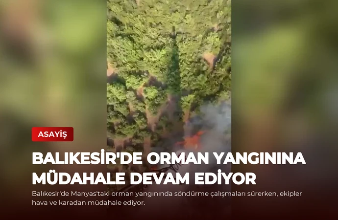 Balıkesir’de Orman Yangınına Müdahale Devam Ediyor