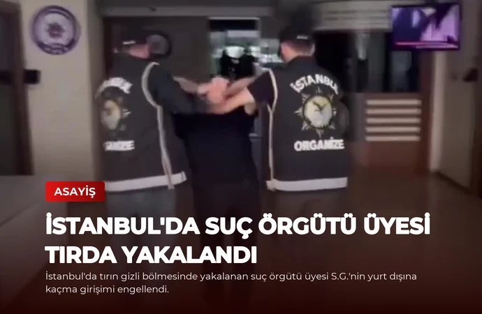 İstanbul’da Suç Örgütü Üyesi Tırda Yakalandı