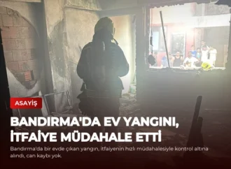 Bandırma’da Ev Yangını, İtfaiye Müdahale Etti