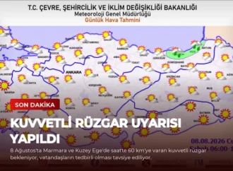 Kuvvetli Rüzgar Uyarısı Yapıldı