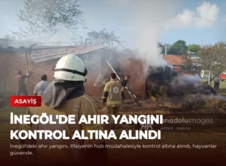 İnegöl’de Ahır Yangını Kontrol Altına Alındı