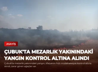 Çubuk’ta Mezarlık Yakınındaki Yangın Kontrol Altına Alındı