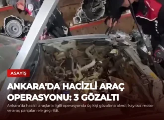 Ankara’da Hacizli Araç Operasyonu: 3 Gözaltı